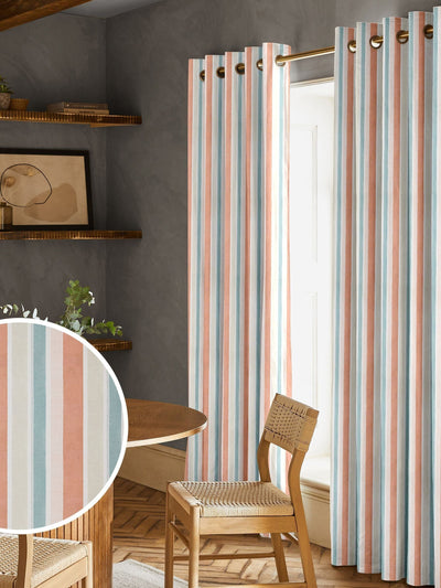 Next Copper Mordred Made to Measure Curtains - Orange Stripes- Buy online at McGrocer