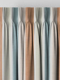 Copper Mordred orange stripe cotton linen curtains, UK version