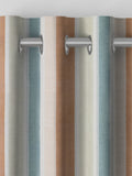 Copper Mordred orange stripe cotton linen curtains, UK version