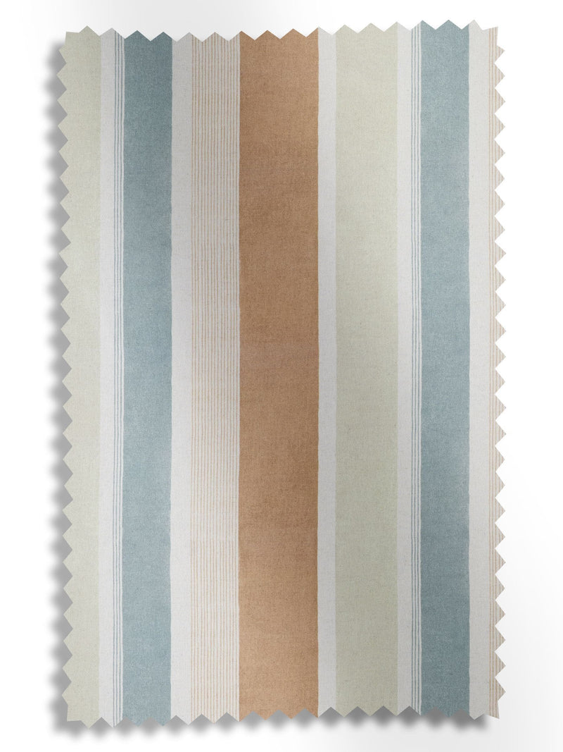 Copper Mordred orange stripe cotton linen curtains, UK version