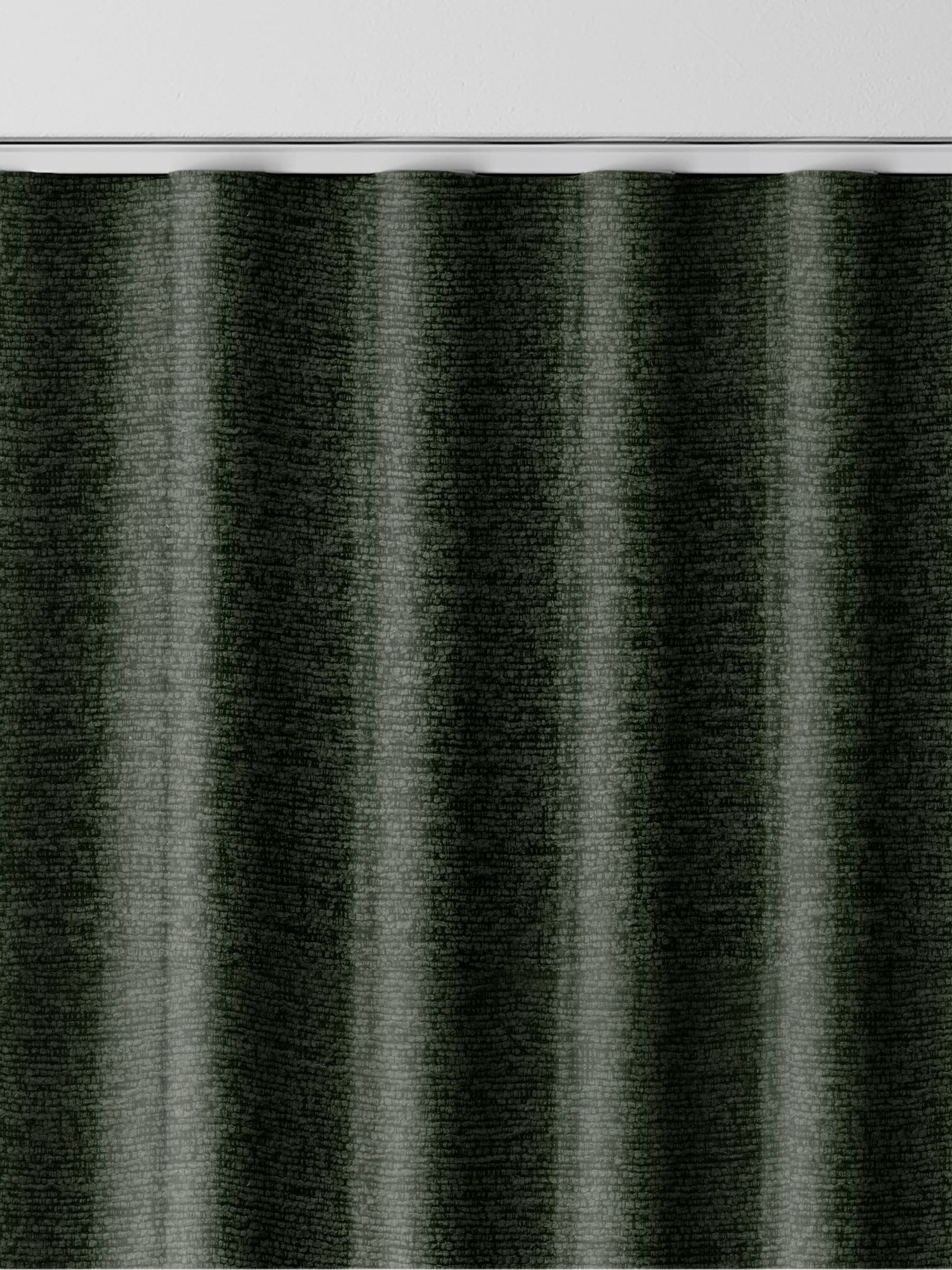 Green boucle made to measure curtains (British brand)
