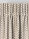 Stone Celot made to measure curtains in natural geometric jacquard, imported from the UK