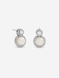 Jon Richard halo earrings with freshwater pearl, imported from the UK