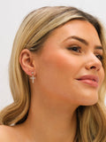 Jon Richard gold tone cubic zirconia cross earrings, imported from the UK
