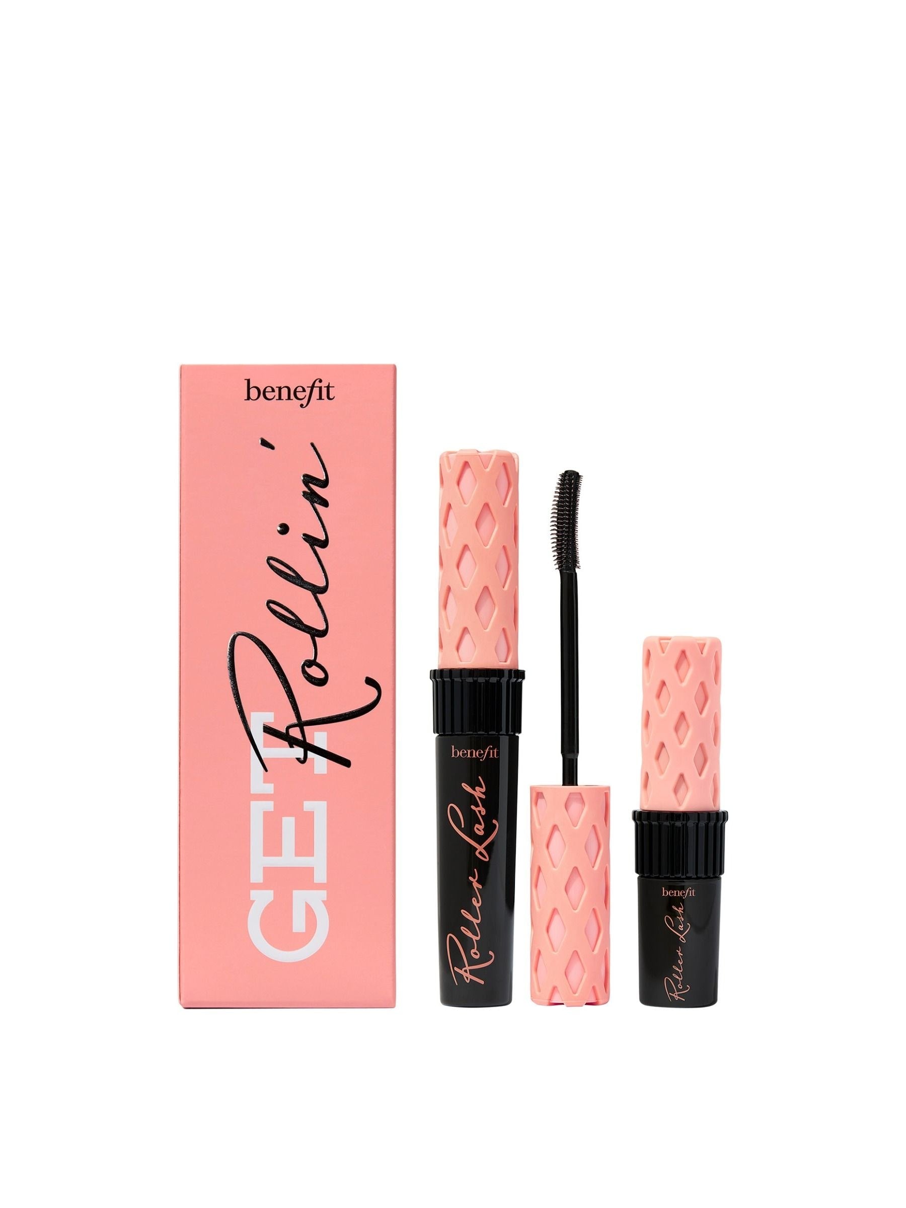 Benefit Roller Lash mascara duo full-size and mini black, imported from the UK