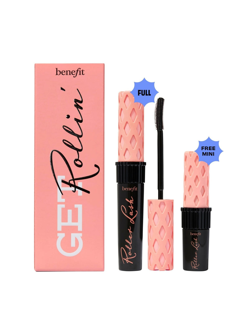 Benefit Roller Lash mascara duo full-size and mini black, imported from the UK