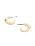 COACH gold tone C heart huggie earrings, UK version