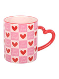 Something Different pink love yourself checkered mug 350ml, imported from the UK