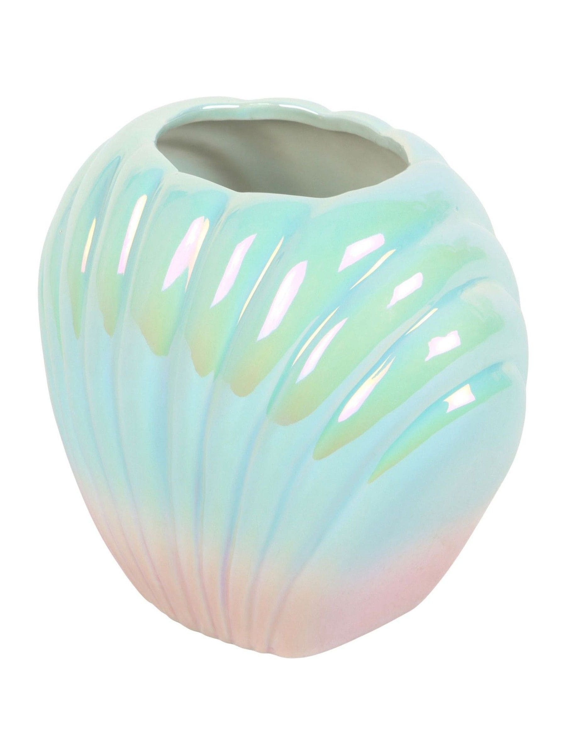 Something Different vase blue iridescent shell 14cm, imported from the UK