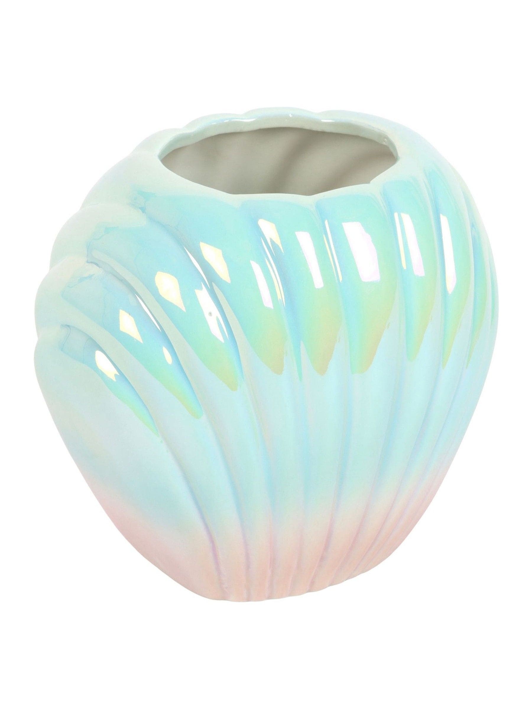 Something Different vase blue iridescent shell 14cm, imported from the UK