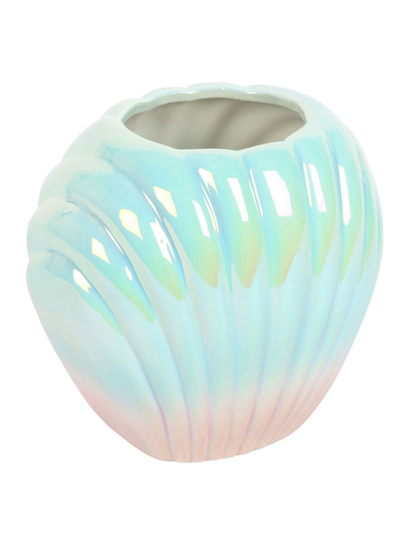 Something Different vase blue iridescent shell 14cm, imported from the UK