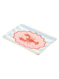 Something Different pink striped lobster ceramic trinket dish 11.5cm (British brand)