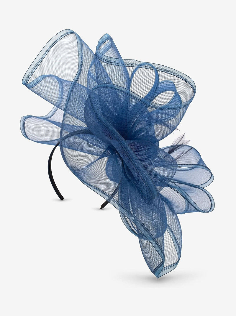 Jon Richard navy large hat fascinator, UK version
