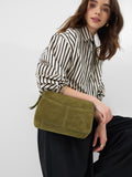 Accessorize green suede camera bag, UK version
