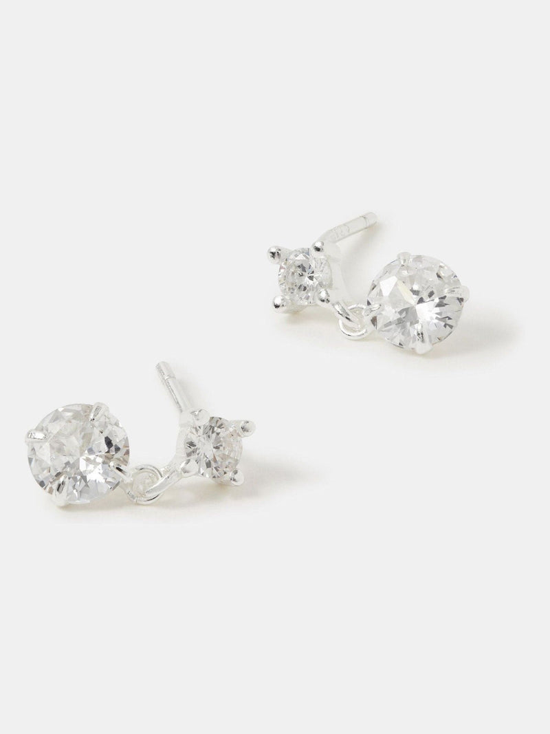 Accessorize sterling silver crystal drop earrings - British product