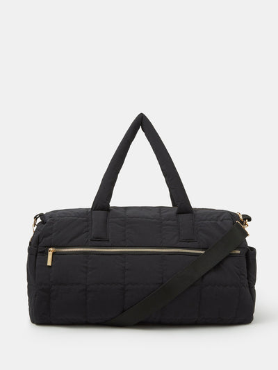 Next Accessorize Black Quilted Weekender Bag- Buy online at McGrocer