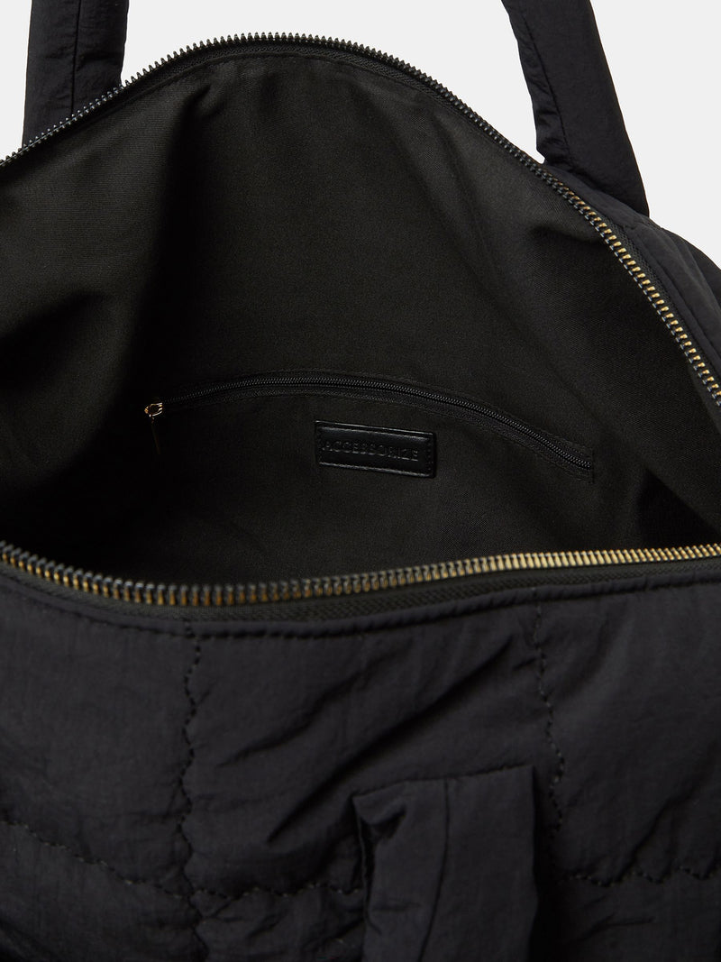 Accessorize black quilted weekender bag (British brand)
