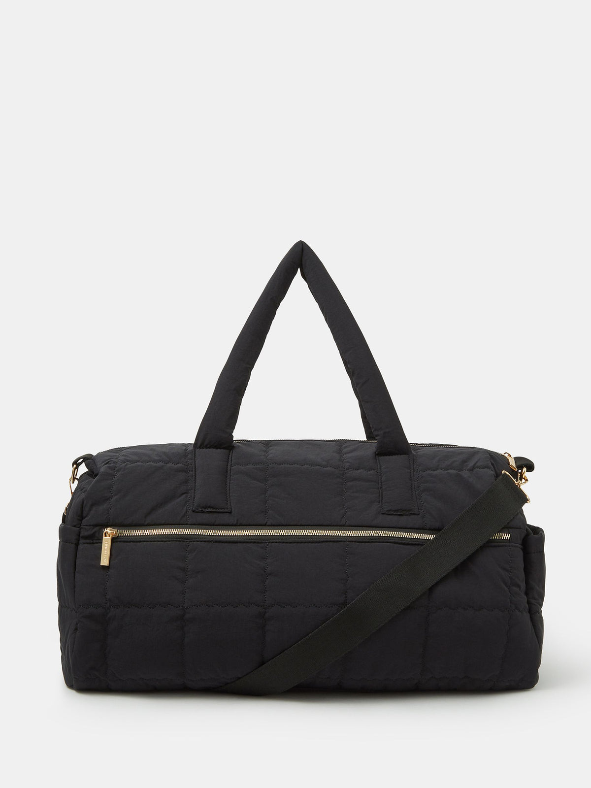 Accessorize black quilted weekender bag (British brand)