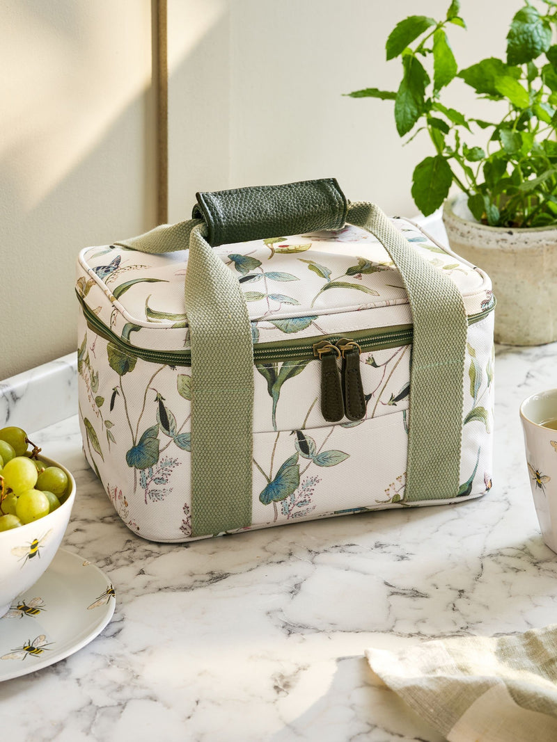 Sophie Allport White Wild Floral lunch bag, imported from the UK
