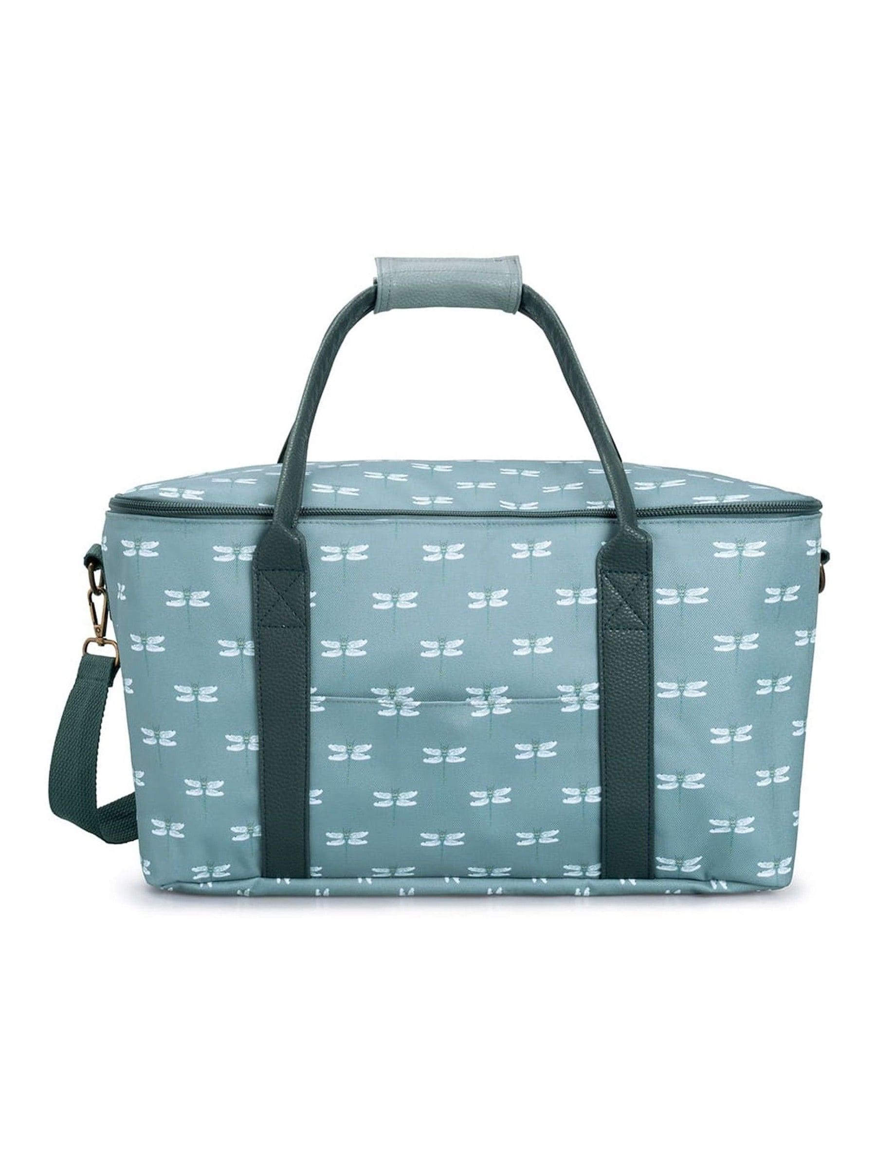Sophie Allport teal dragonfly pocket picnic cool bag, UK version