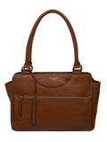 Pure Luxuries London brown Mooki leather handbag 24x32cm - British product