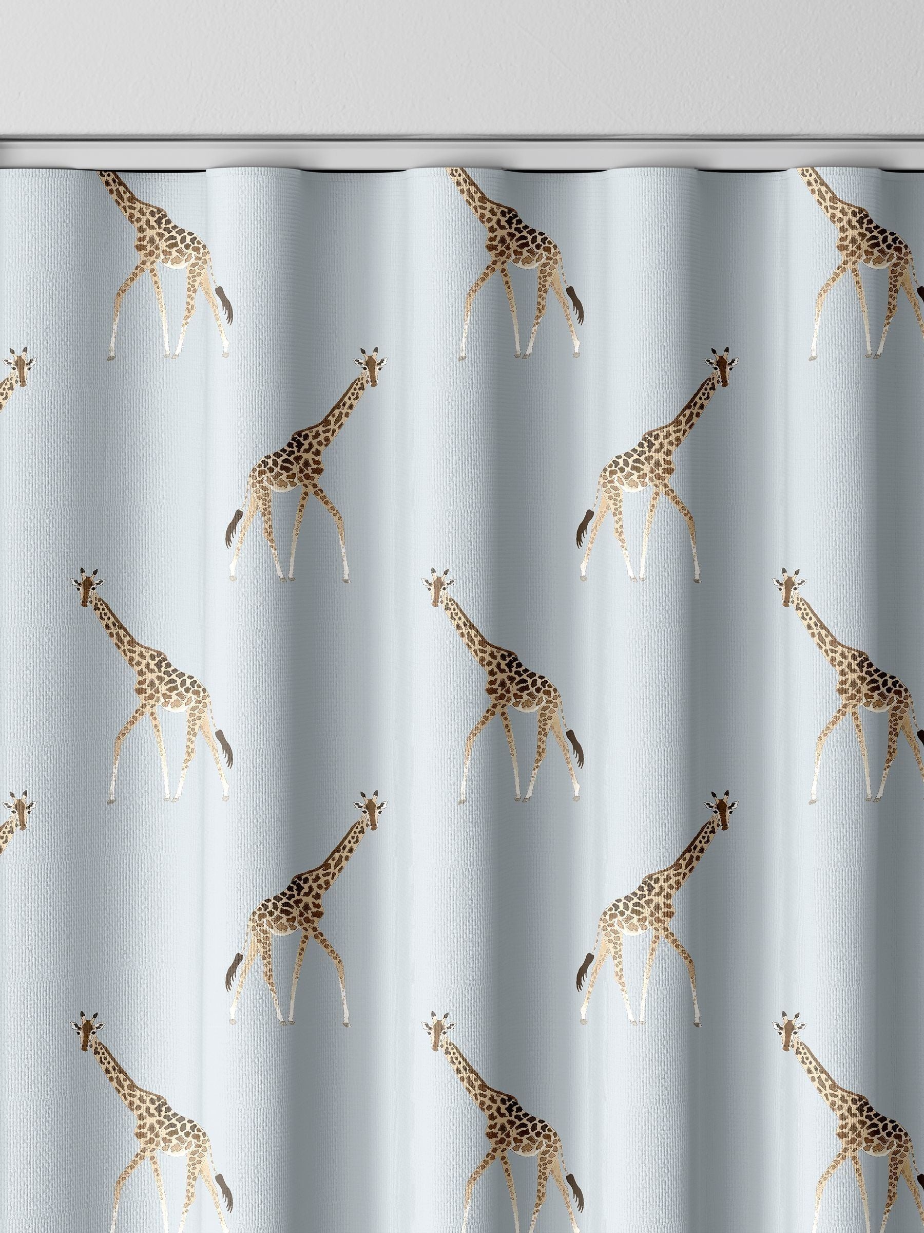 Sophie Allport duck egg giraffe curtains, UK version