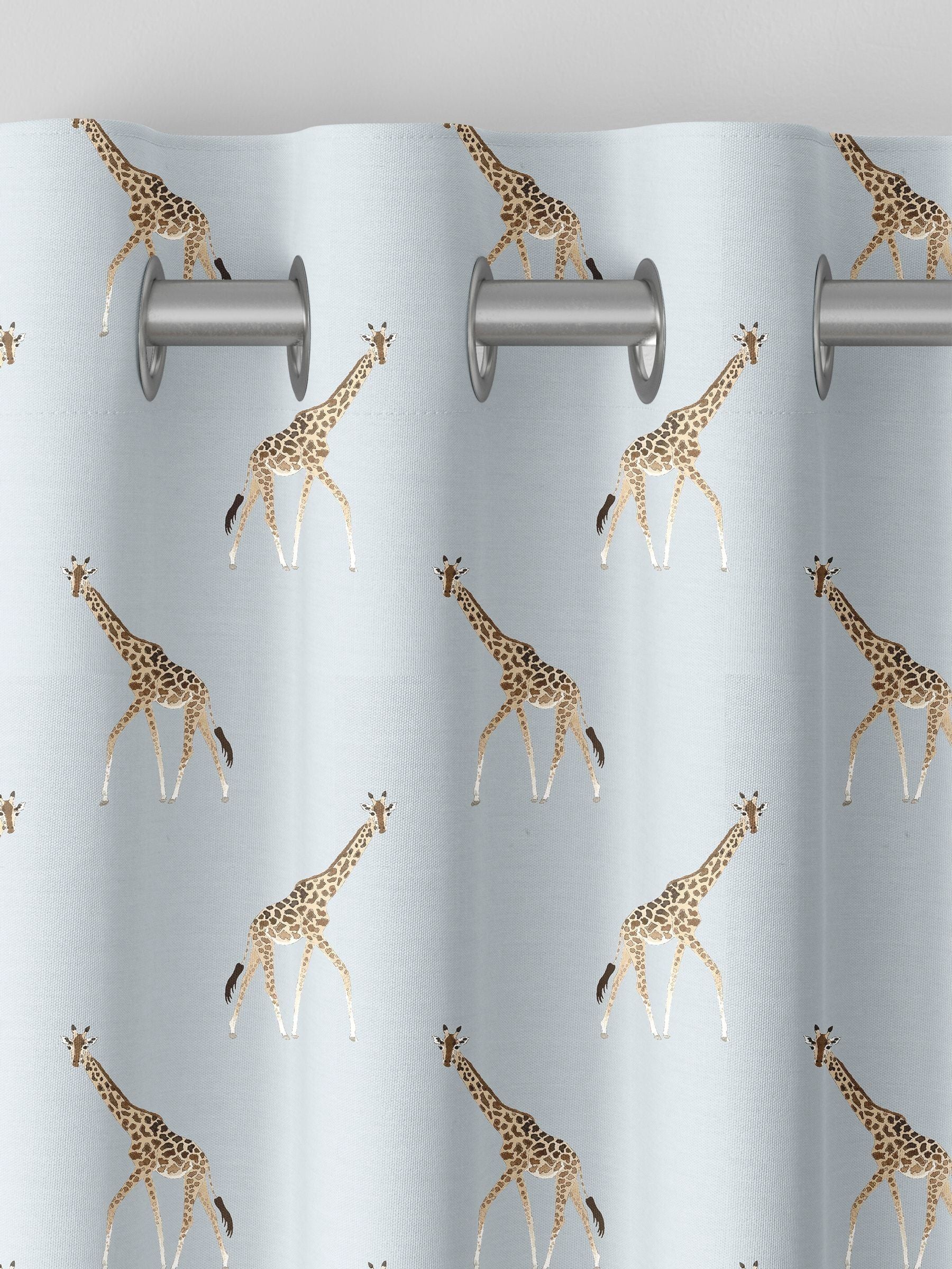Sophie Allport duck egg giraffe curtains, UK version