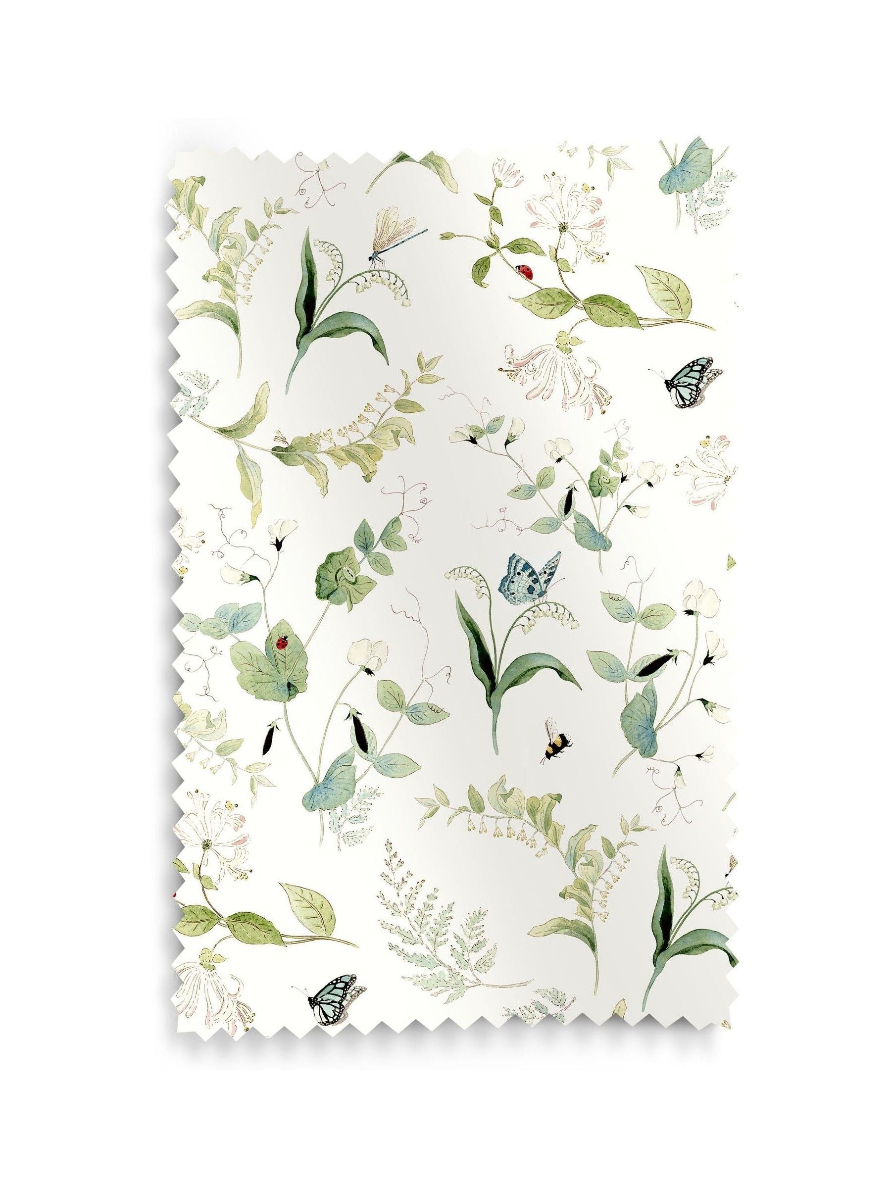 Sophie Allport white wild floral roller blind - British product