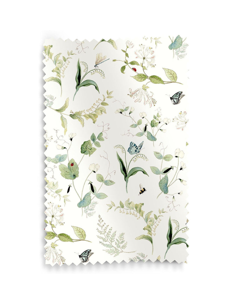 Sophie Allport white wild floral roller blind - British product