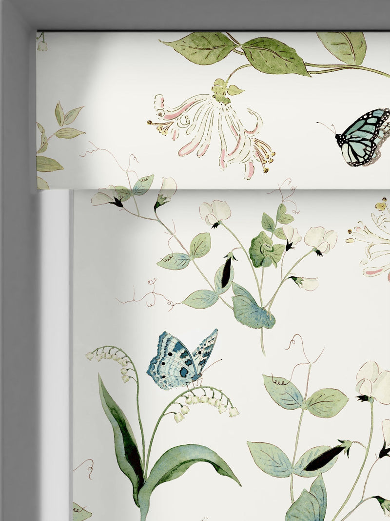 Sophie Allport white wild floral roller blind - British product