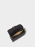 Osprey London Black Marlow Leather Shoulder Bag, imported from the UK