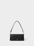 Osprey London Black Marlow Leather Shoulder Bag, imported from the UK