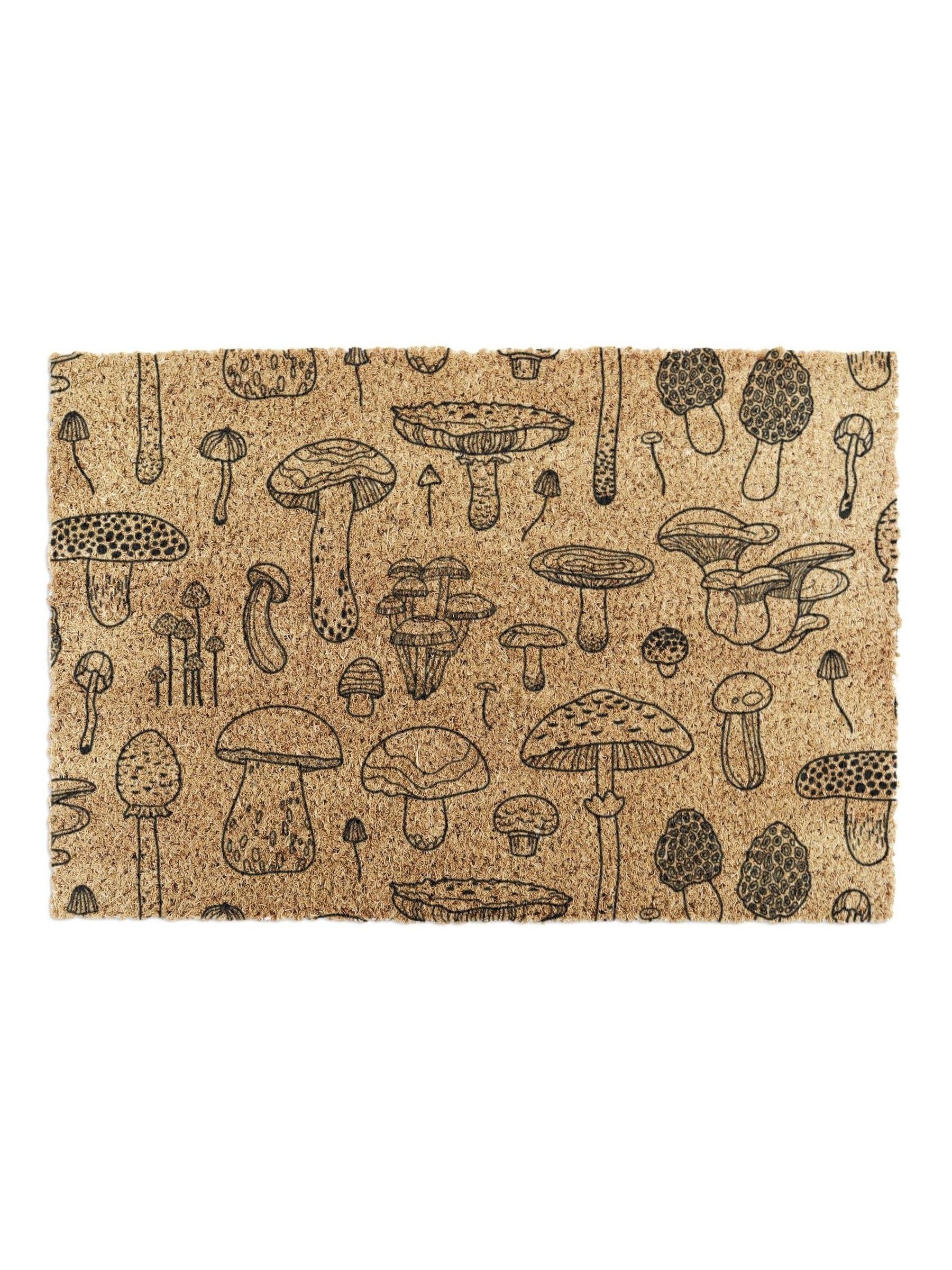 Artsy Mats Brown Mushrooms doormat 60x40cm - British product