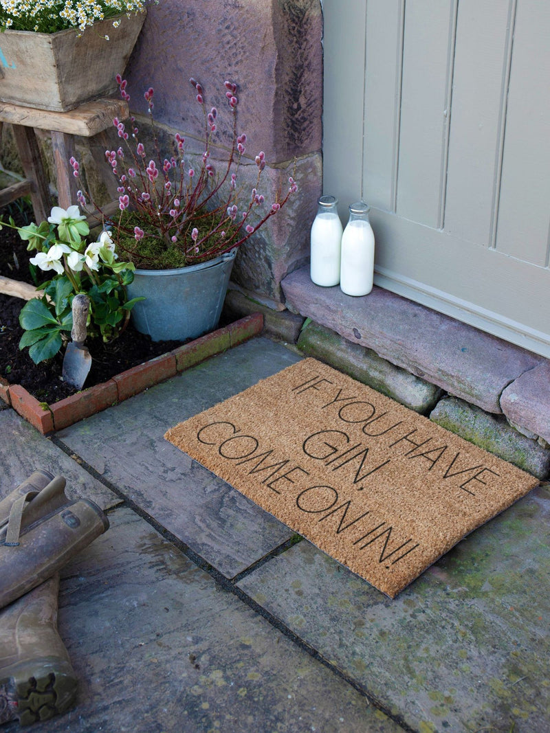 Artsy Mats coir gin doormat 60x40cm (British brand)