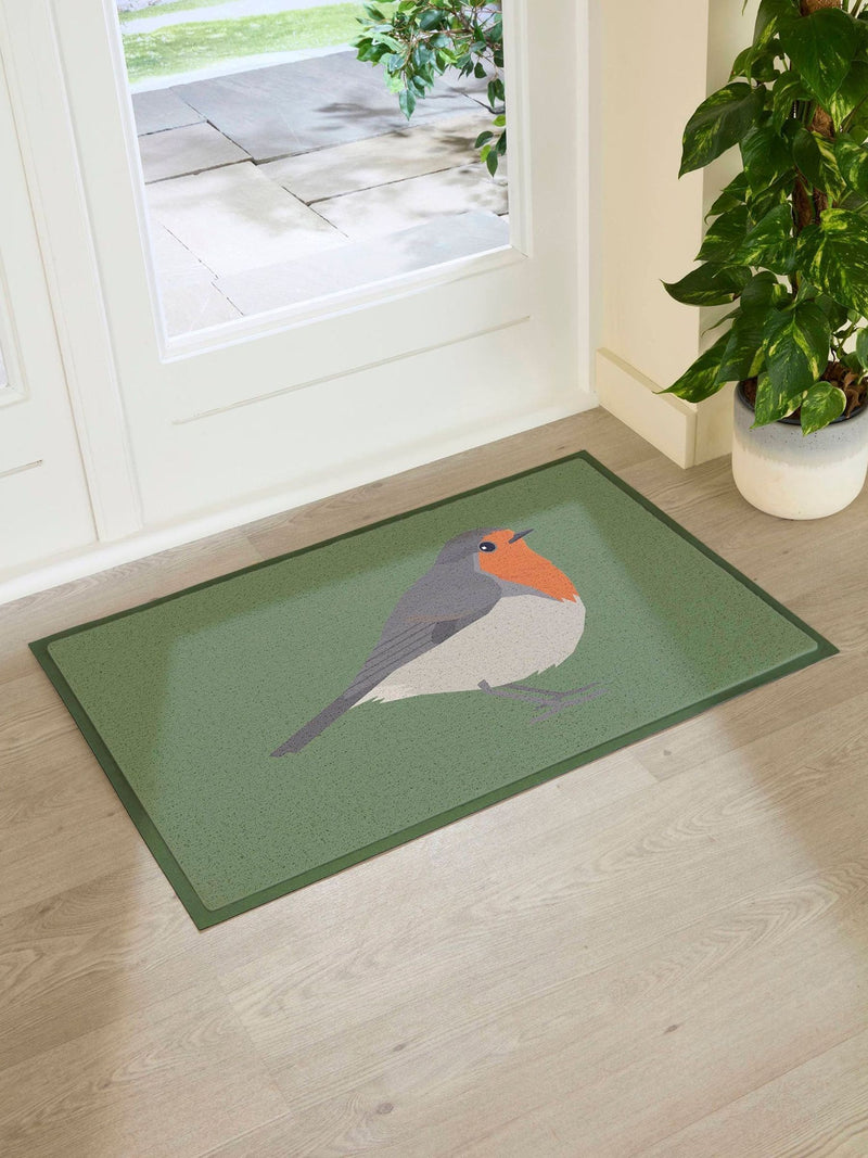Artsy Mats Green Robin doormat 90x60cm (British brand)