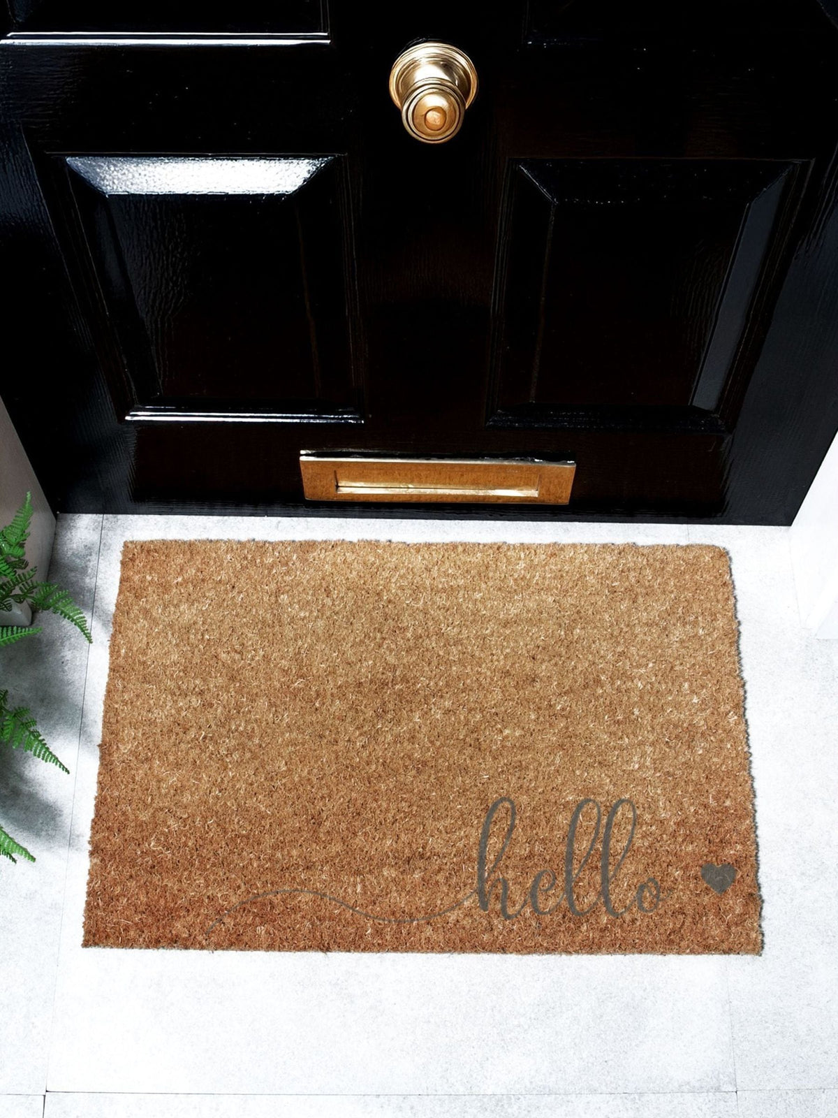Artsy Mats doormat grey Hello Scribble Heart 60x40cm - British product