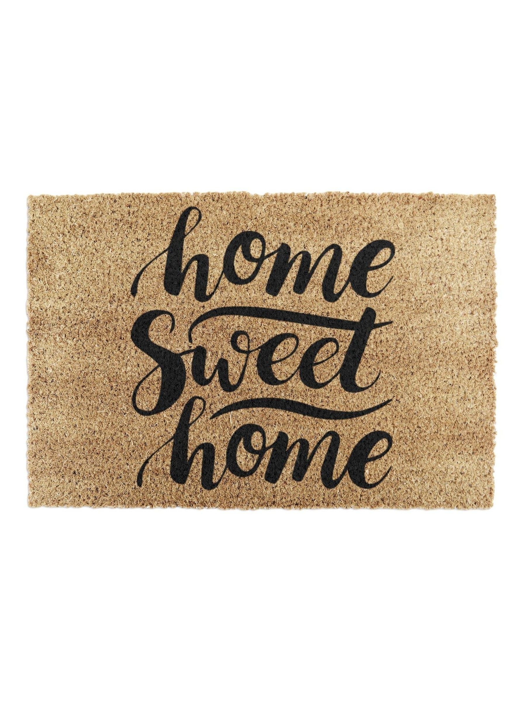 Artsy Mats natural black coir doormat 60x40cm, UK version