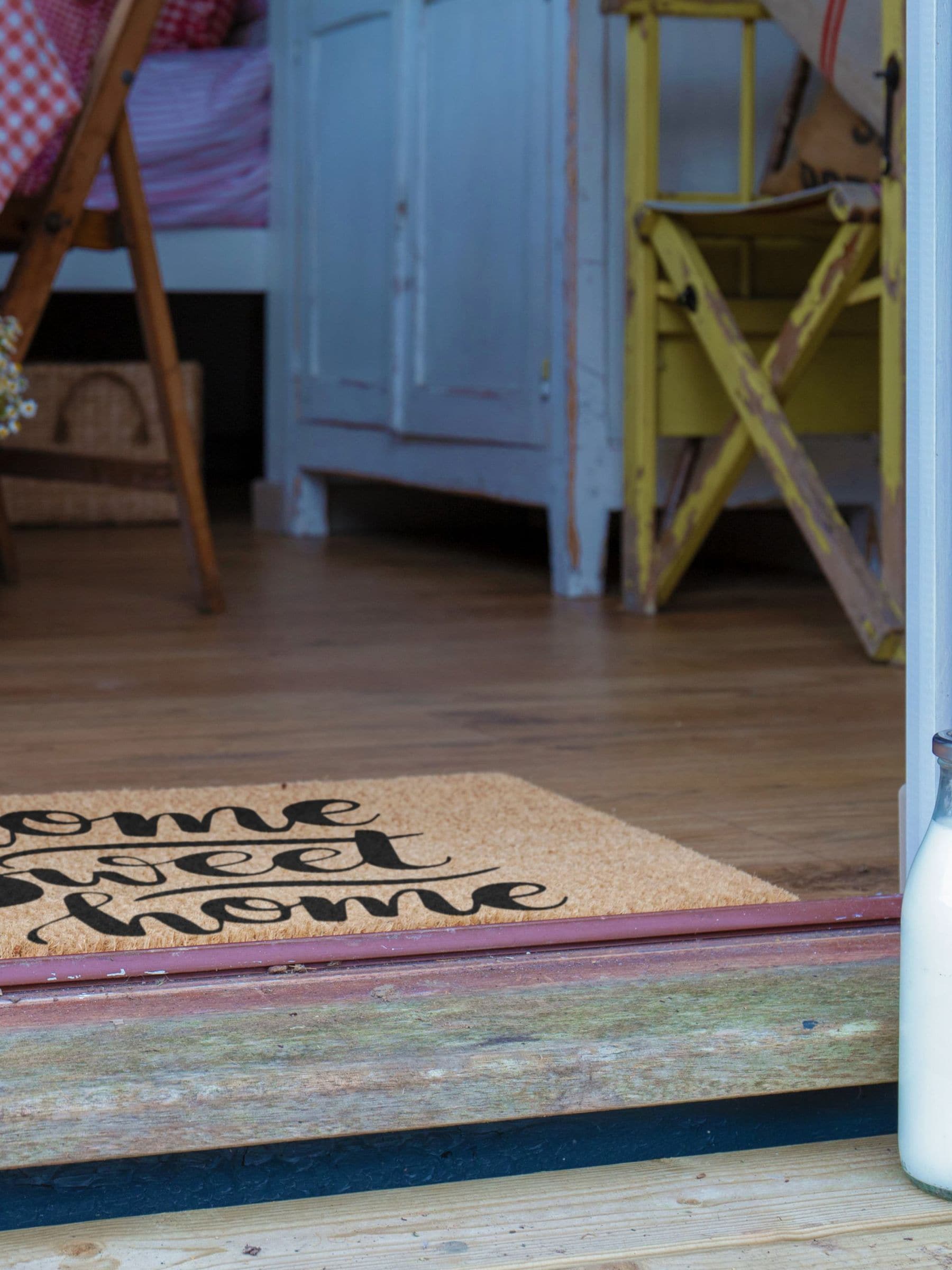 Artsy Mats natural black coir doormat 60x40cm, UK version