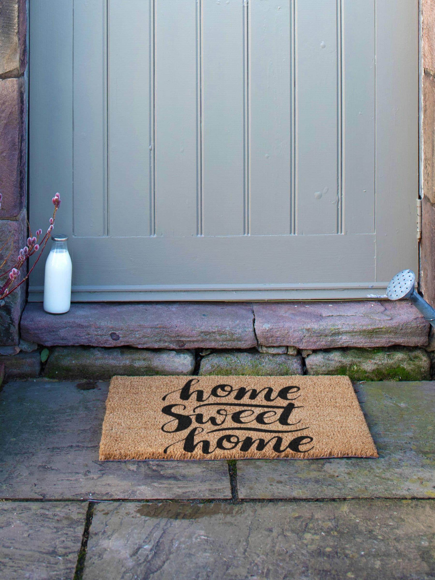 Artsy Mats natural black coir doormat 60x40cm, UK version
