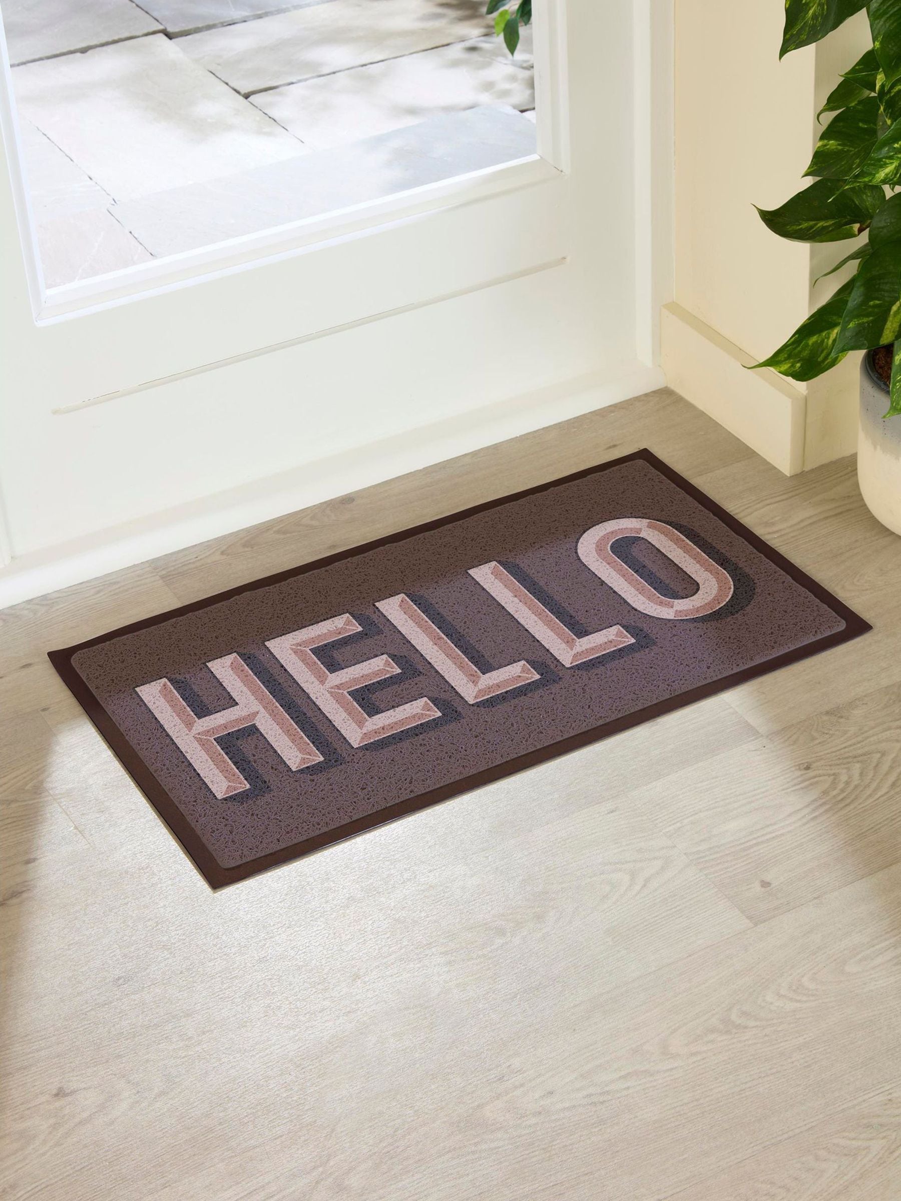 Artsy Mats doormat Brown Hello Chocolate 70x40cm, UK version