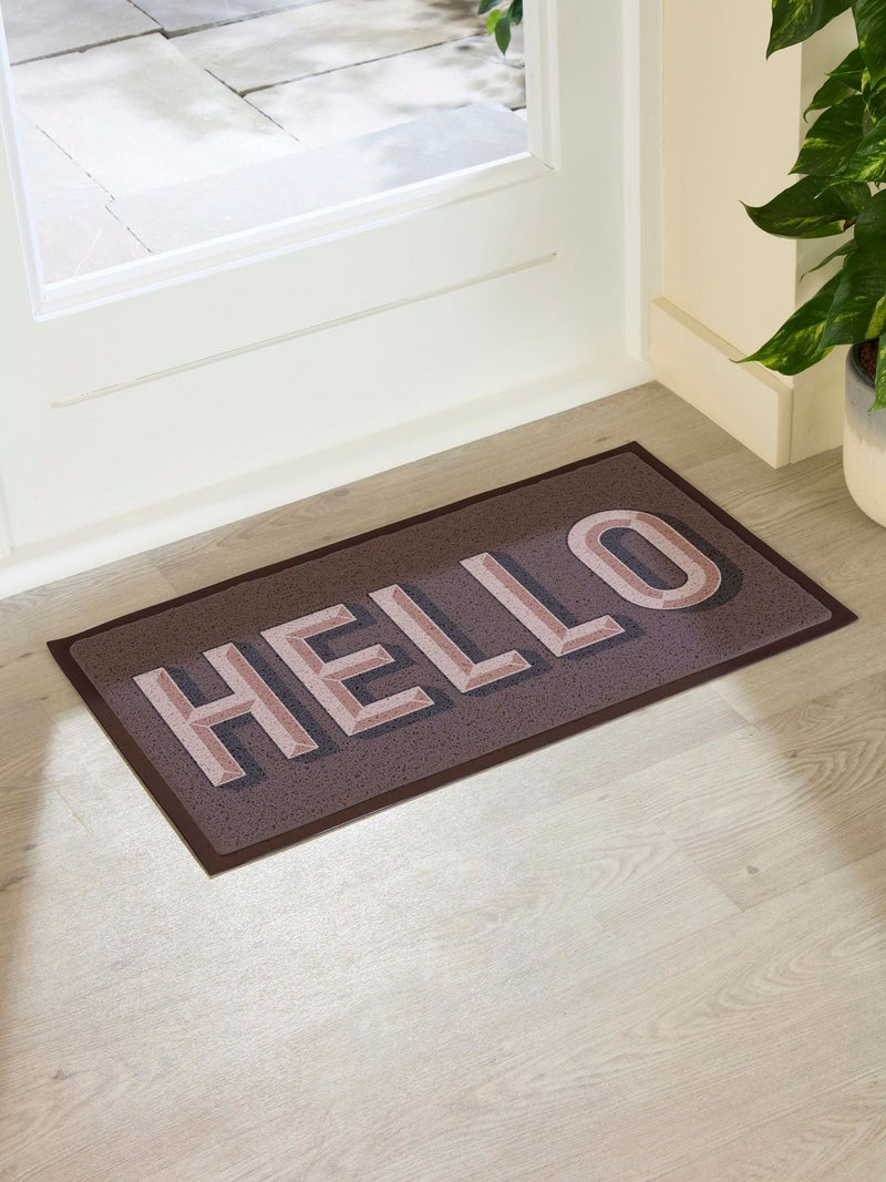 Artsy Mats doormat Brown Hello Chocolate 70x40cm, UK version