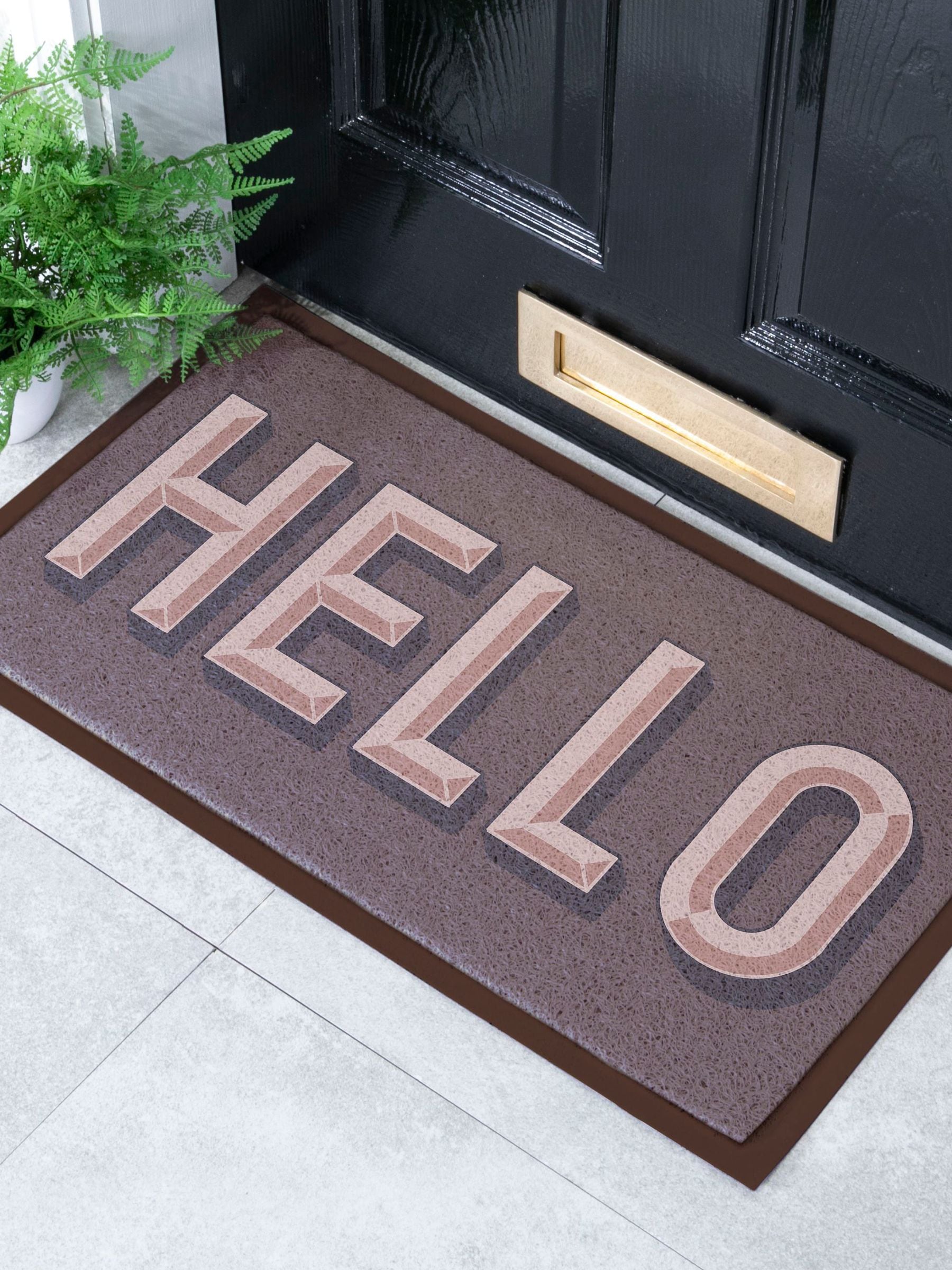 Artsy Mats doormat Brown Hello Chocolate 70x40cm, UK version