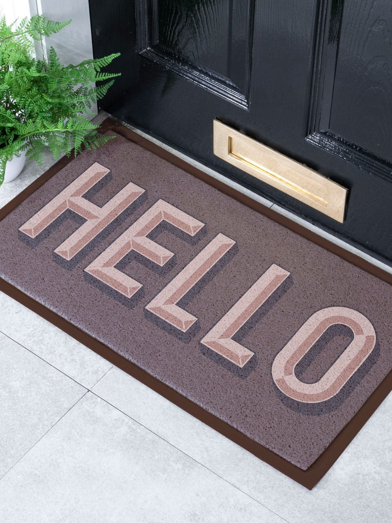 Artsy Mats doormat Brown Hello Chocolate 70x40cm, UK version