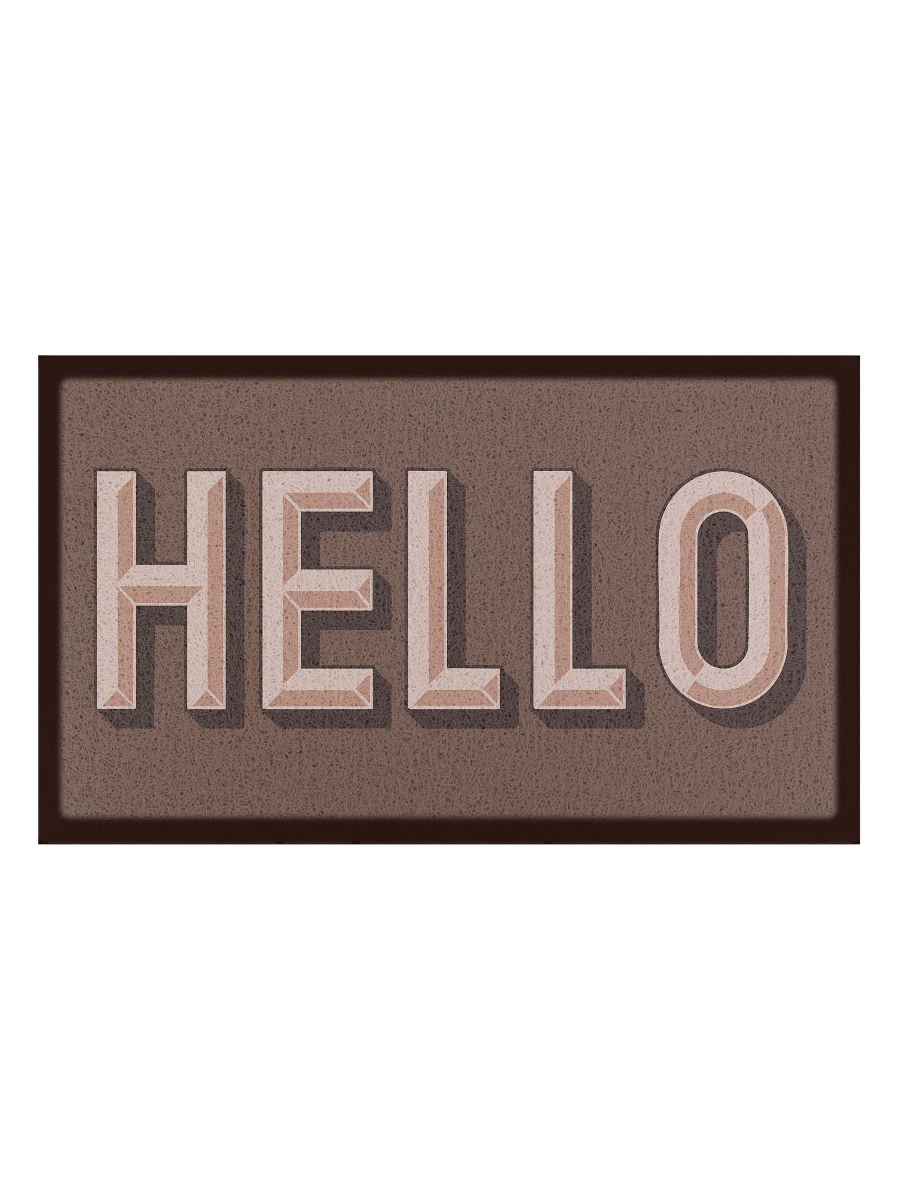 Artsy Mats doormat Brown Hello Chocolate 70x40cm, UK version