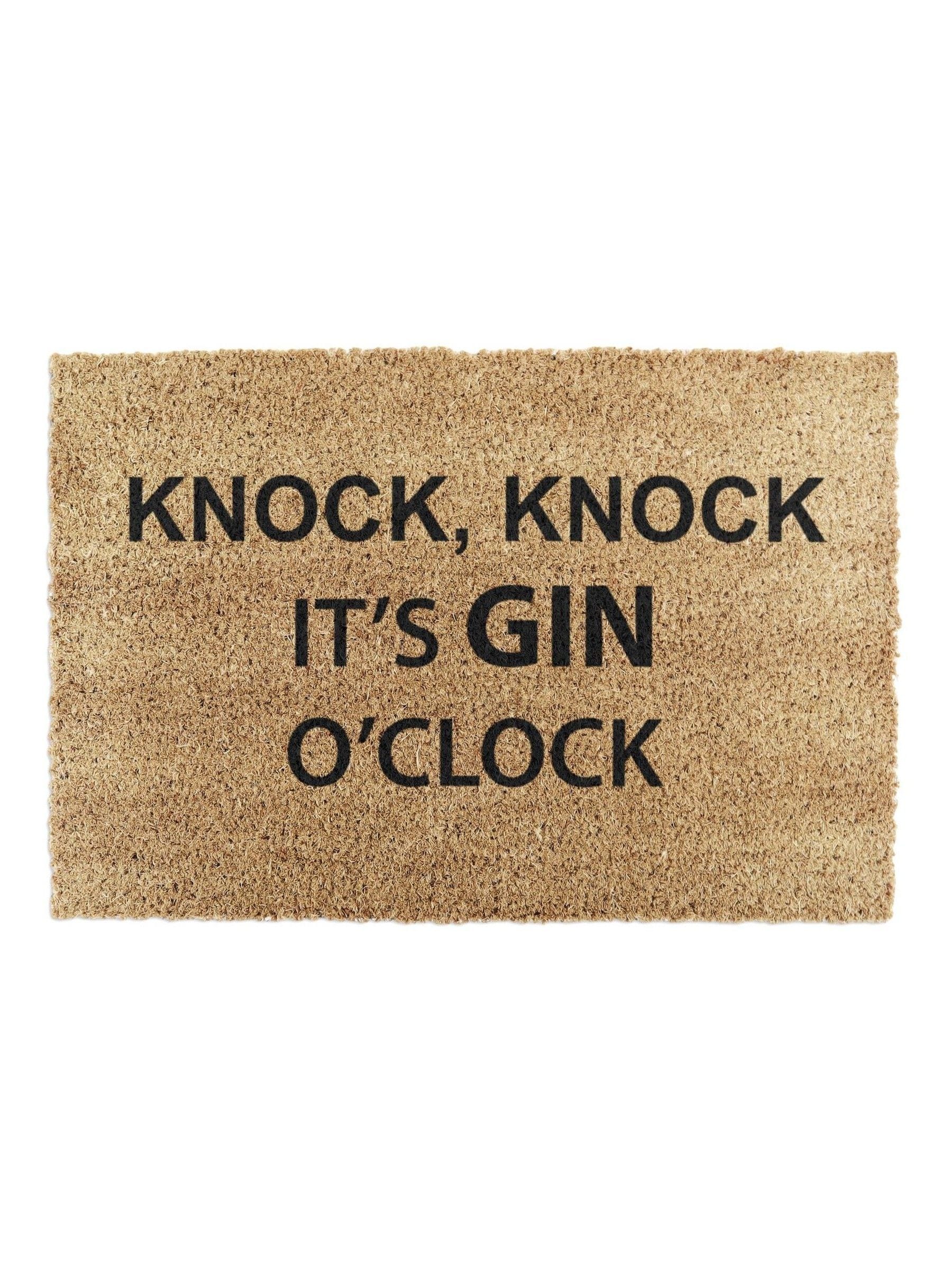 Artsy Mats black Gin O'Clock doormat 60x40cm, UK version