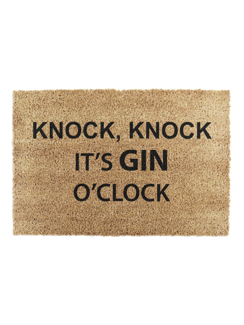 Artsy Mats black Gin O'Clock doormat 60x40cm, UK version