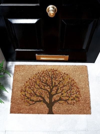 Next Artsy Mats Brown Autumnal Tree of Life Coir Doormat 60cm x 40cm- Buy online at McGrocer