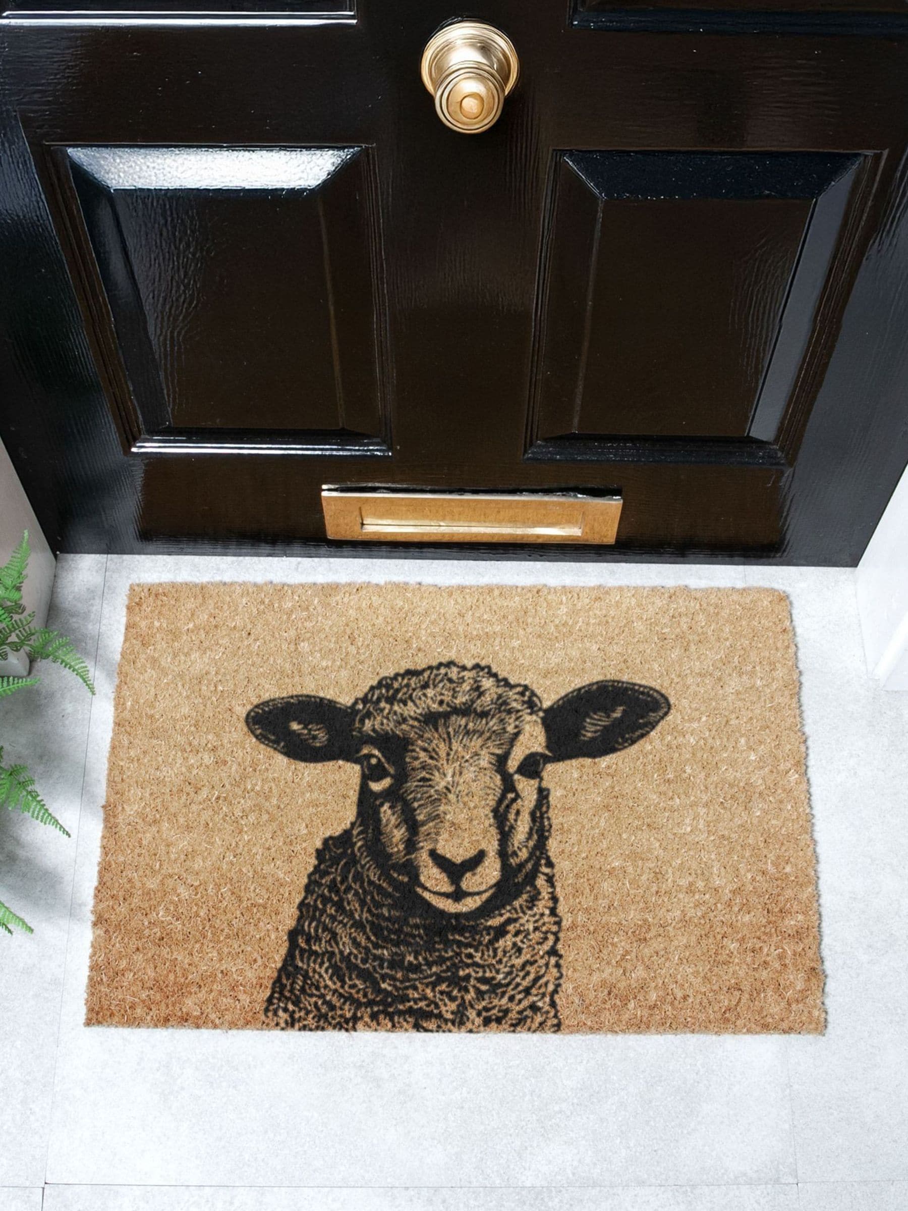 Artsy Mats brown lamb doormat 60x40cm, imported from the UK