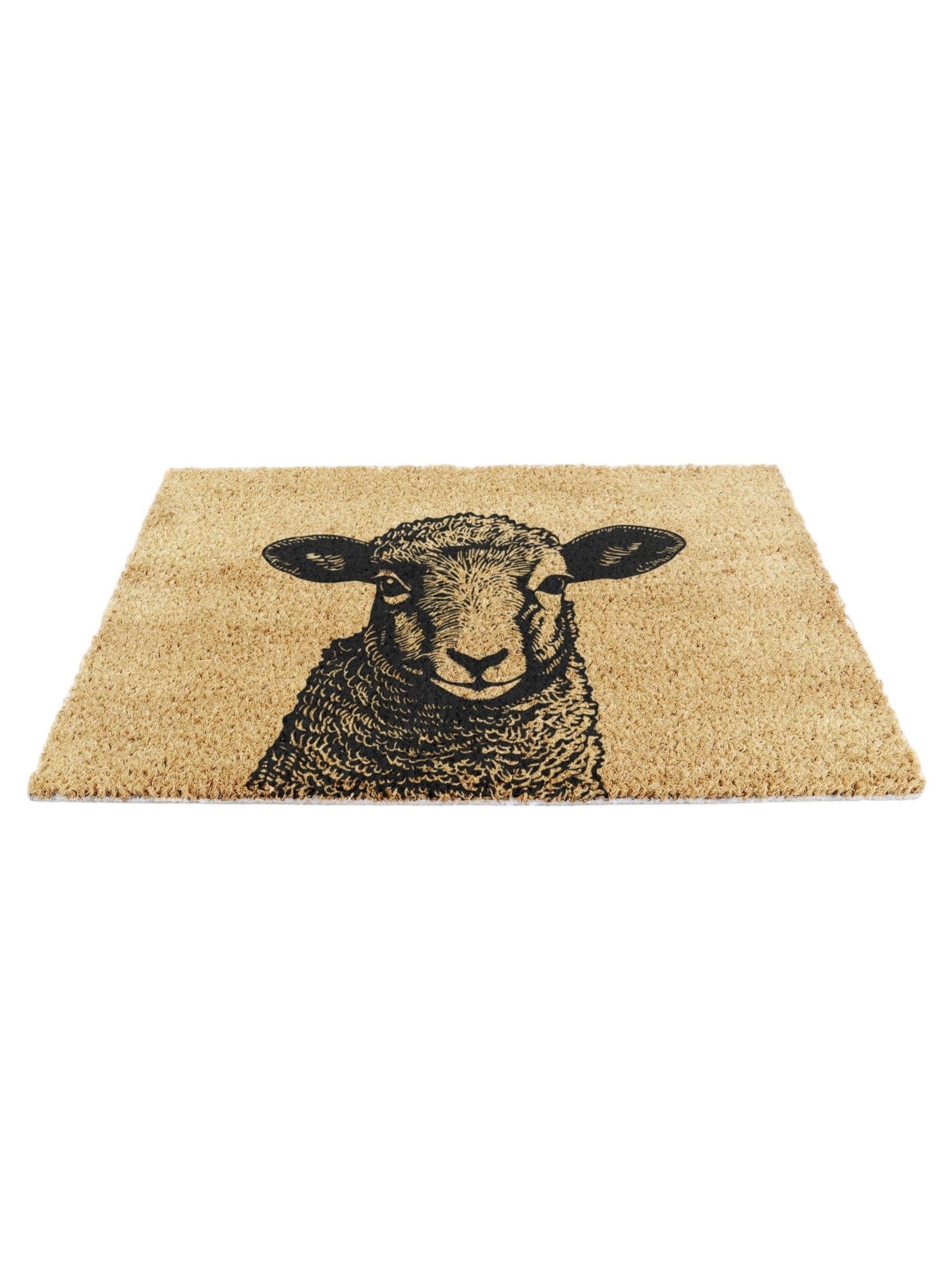 Artsy Mats brown lamb doormat 60x40cm, imported from the UK