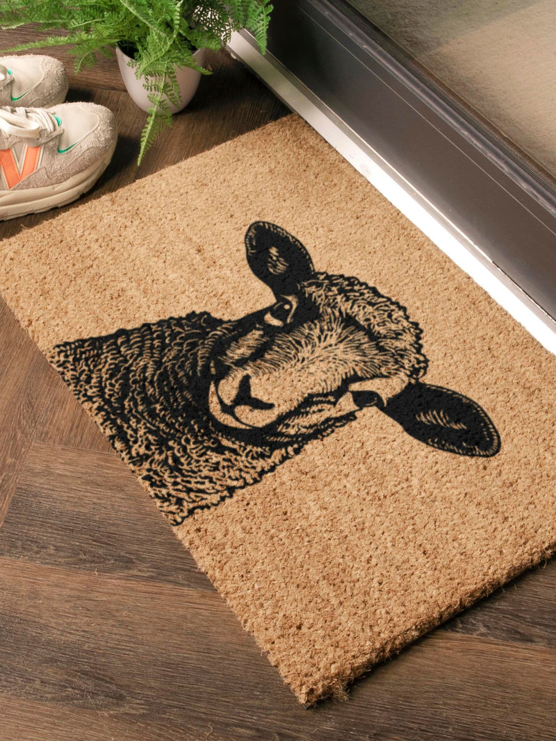 Artsy Mats brown lamb doormat 60x40cm, imported from the UK
